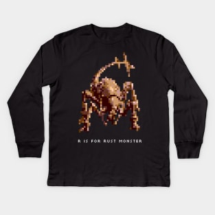 R is for Rust Monster Kids Long Sleeve T-Shirt